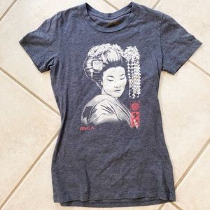 Womens RVCA Fitted Geisha Tee Size M